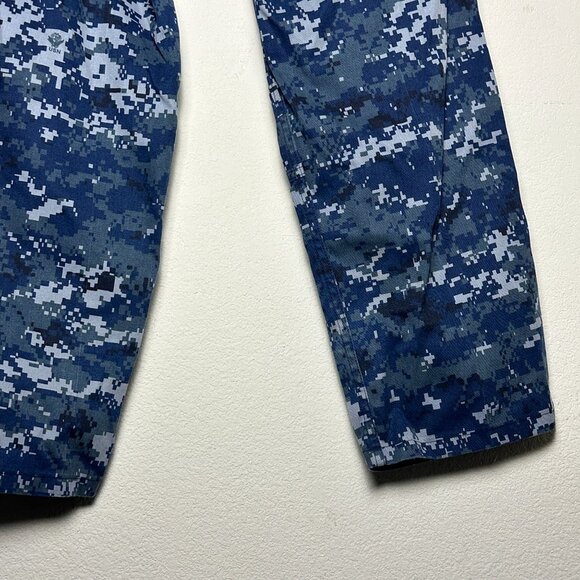 US Navy Military Camo Uniform Blue Digital Print USN Adjustable Cargo Pant Men S - Picture 11 of 13